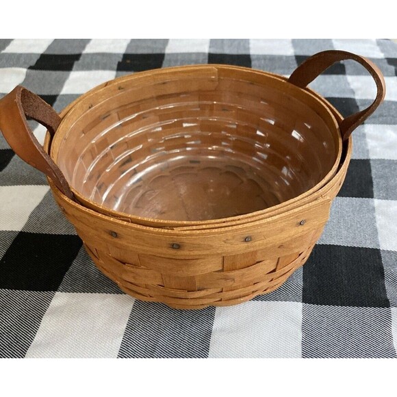 Longaberger Other - Longaberger 1993 Round Basket Signed with Insert 6.5" diameter Country Cottage